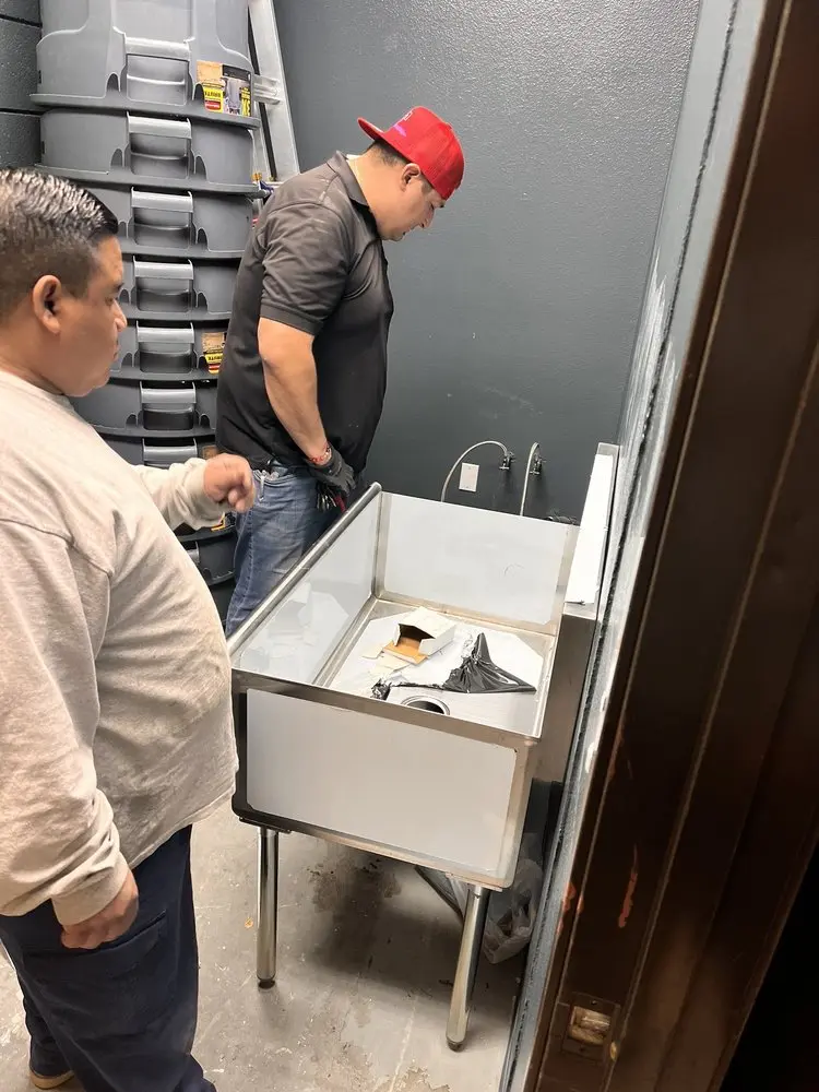 Commercial plumbing and sink installation in Lyndon